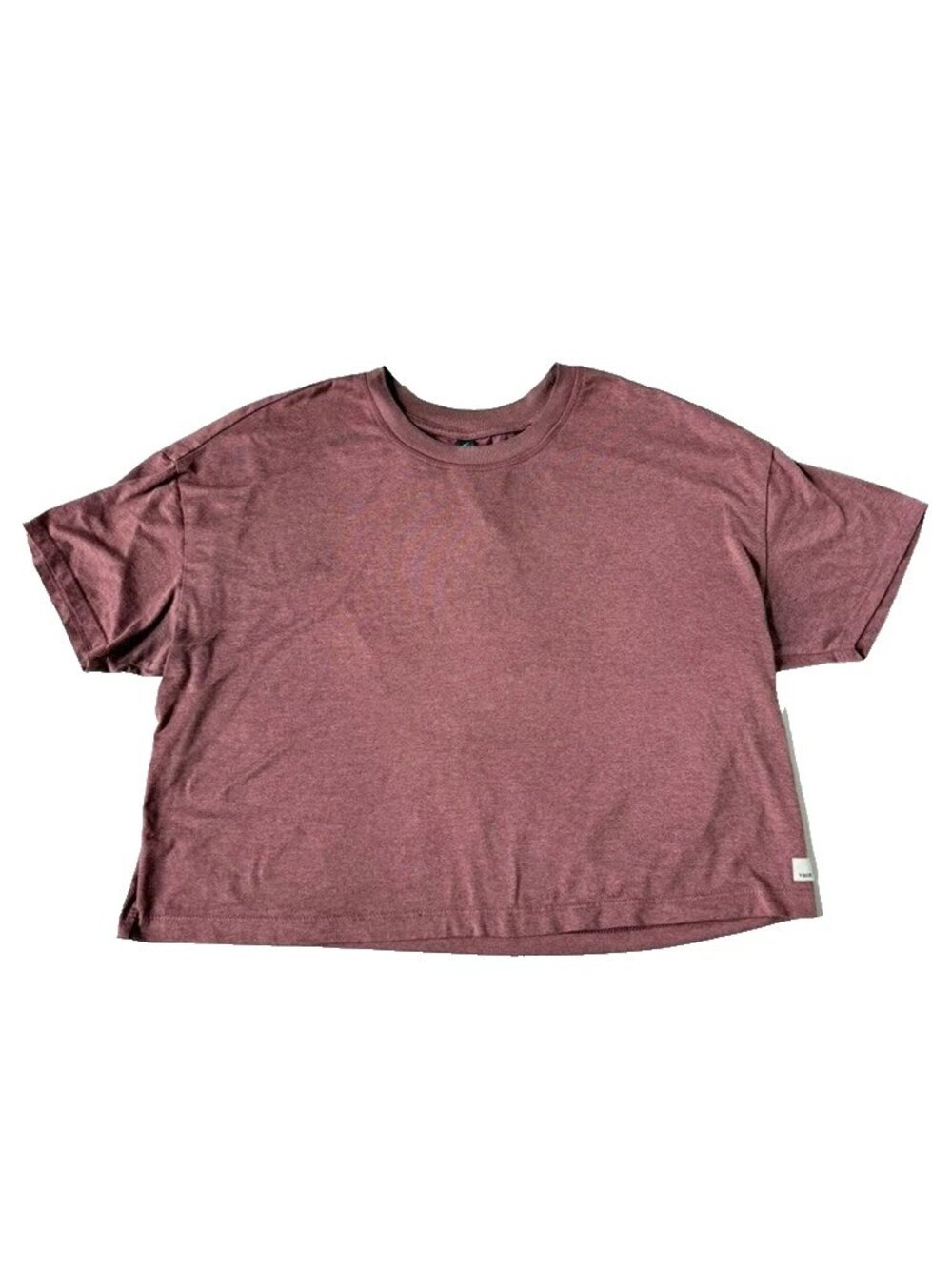 Vuori Women M Energy T-Shirt pink Mauve Crop Length Pullover Short Sleeve VW1011